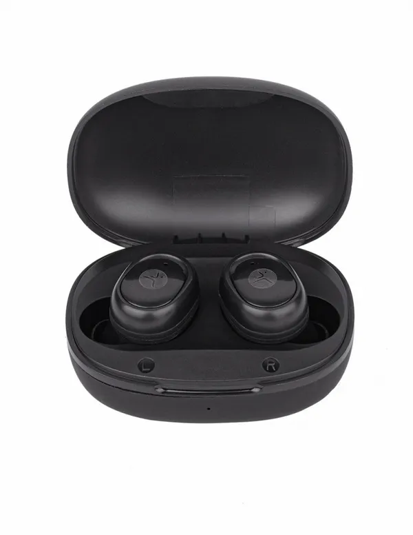 AUDIFONOS TWS BT CON CONTROLES P GESTIONAR MUSICA LLAMADAS NEGRO