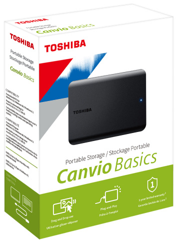 DISCO PORTATIL TOSHIBA  CANVIO BASICS NEGRO 4TB