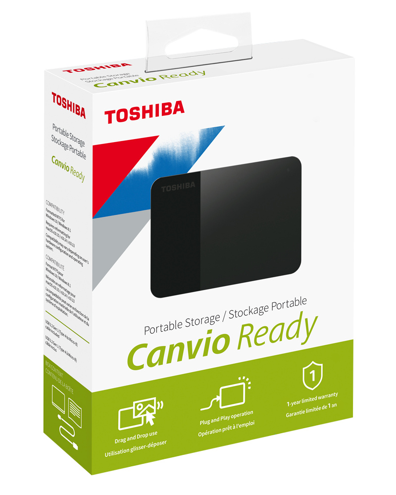 DISCO PORTATIL TOSHIBA CANVIO READY NEGRO 1TB