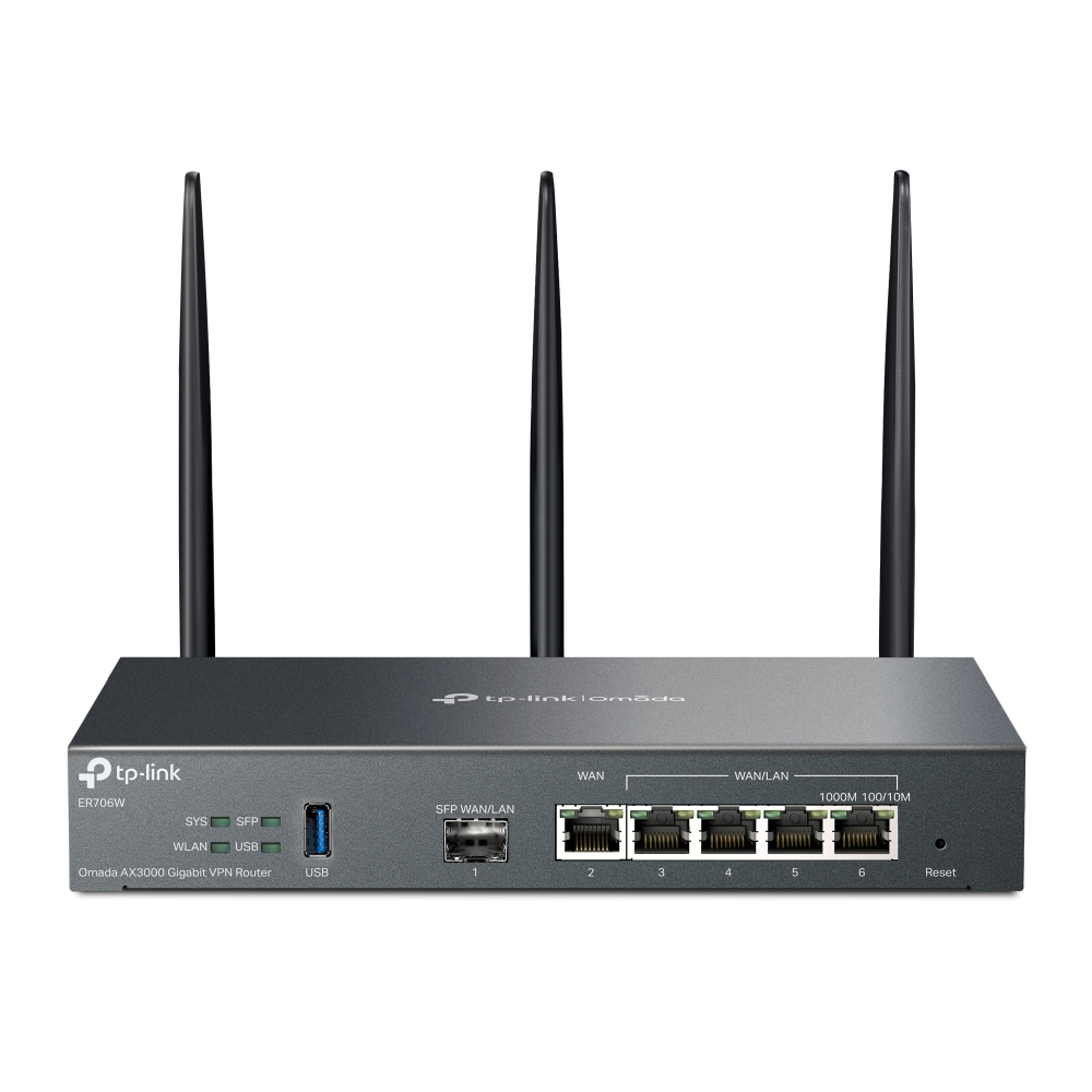 OMADA AX3000 GIGABIT VPN GATEWA PORT: 1X GIGABIT SFP WAN/LAN PORT 1