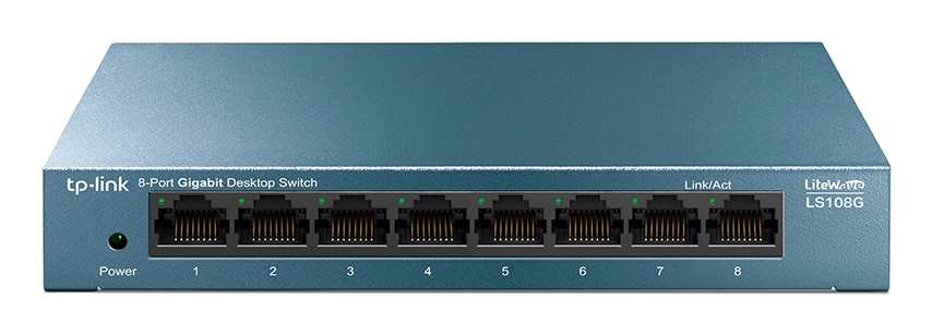 SWITCH DESKTOP DE 8 PUERTOS GIGABIT AUTO-MDI/MDIX LITEWAVE