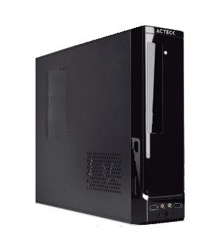 GABINETE ACTECK MINI TORRE SLIM ATOM GS240 / MAX MB M-ATX FUEN