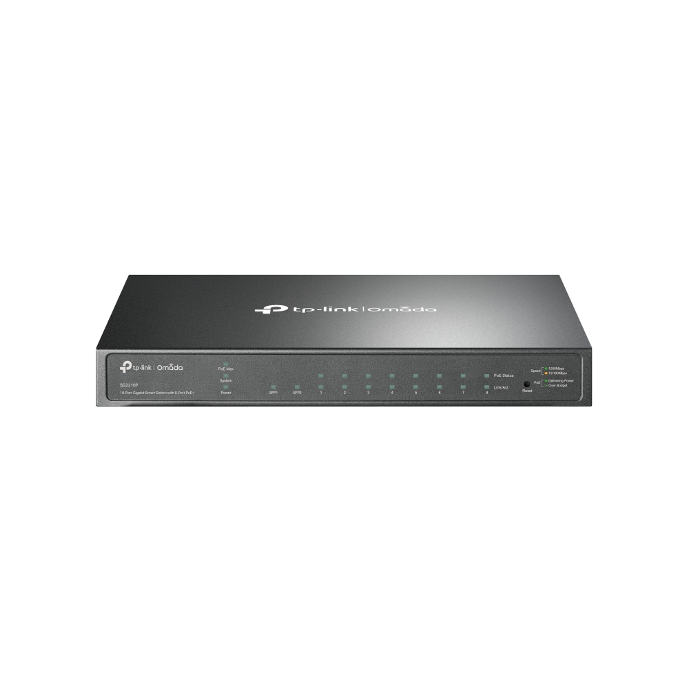 SWITCH SMART GIGABIT POE DE 8 PUERTOS CON 2 RANURAS SFP