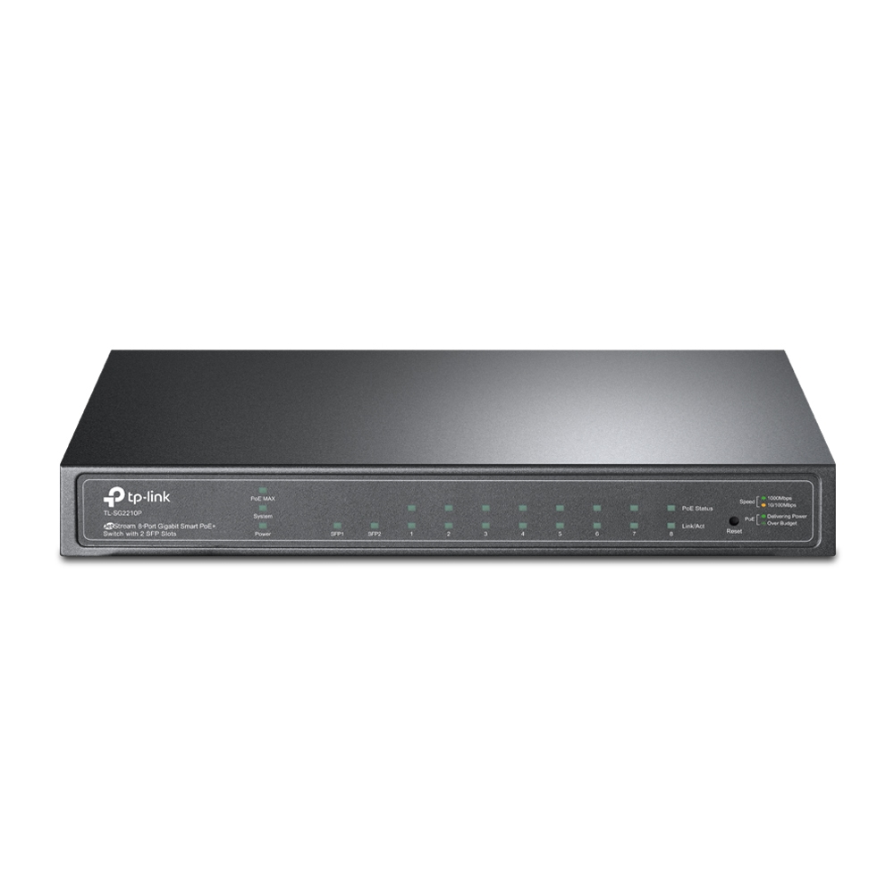 SWITCH SMART GIGABIT POE DE 8 PUERTOS CON 2 RANURAS SFP