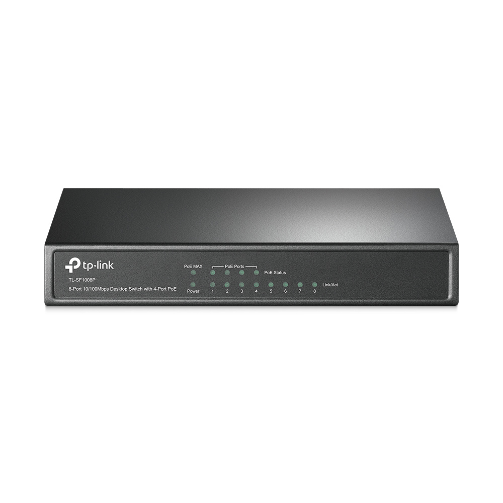 SWITCH ESCRITORIO DE 8 PUERTOS ETHERNET CON 4 PUERTOS POE SIN A