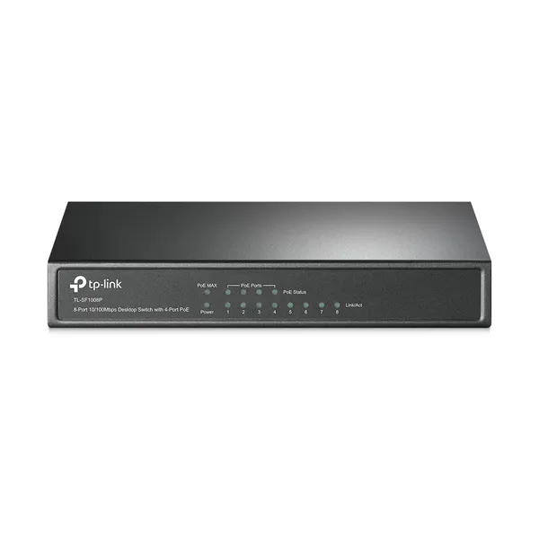 SWITCH ESCRITORIO DE 8 PUERTOS ETHERNET CON 4 PUERTOS POE SIN A