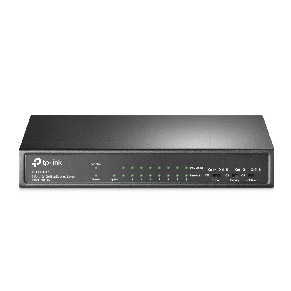 SWITCH DE ESCRITORIO DE 9 PUERT OS A 10/100 MBPS CON 4 PUERTOS POE