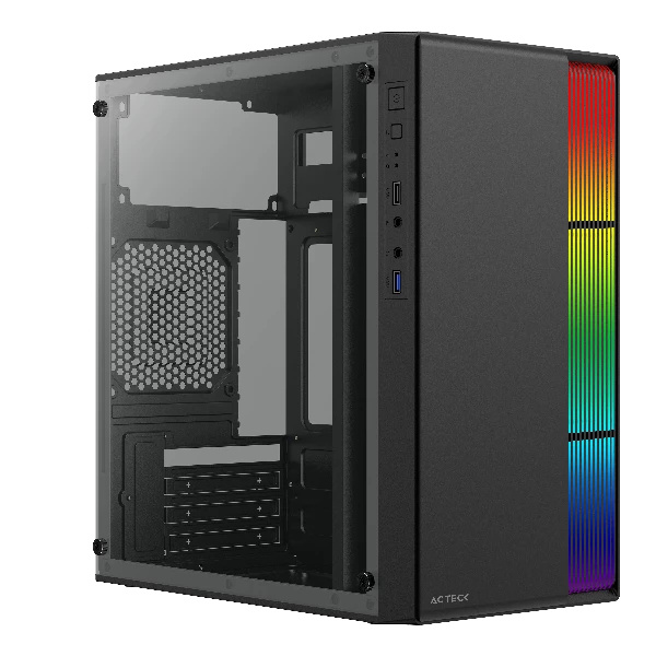 GABINETE ACTECK MINI TORRE FUSION II GI440 / MAX MB M-ATX FUEN