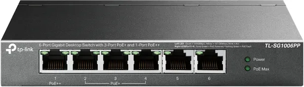 SWITCH GIGABIT DE SOBREMESA DE 6 PUERTOS CON POE DE 3 PUERTOS