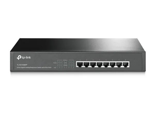 SWITCH GIGABIT DE 8 PTOS POE DE 124W PARA RACK 13IN.CAJA DE ACERO