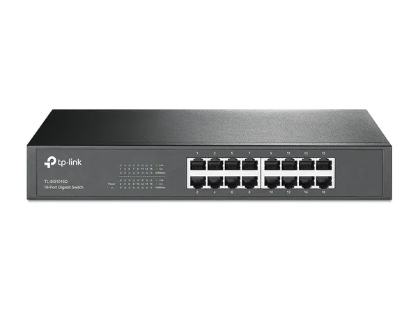 SWITCH CON 16 PUERTOS GIGABIT. SIN ADMINISTRACION ESCRITORIO/RACK