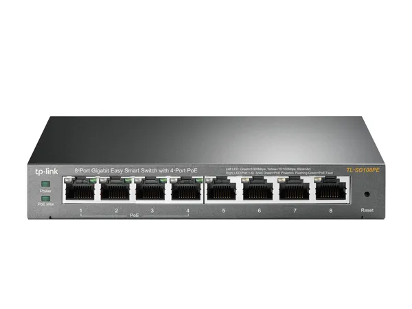 SWITCH EASY SMART DE 8 PUERTOS GIGABIT CON 4 PUERTOS POE