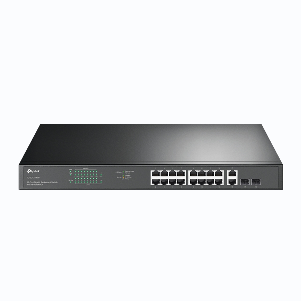 SWITCH DE MONTAJE EN BASTIDOR GIGABIT DE 18 PUERTOS CON 16 PUE