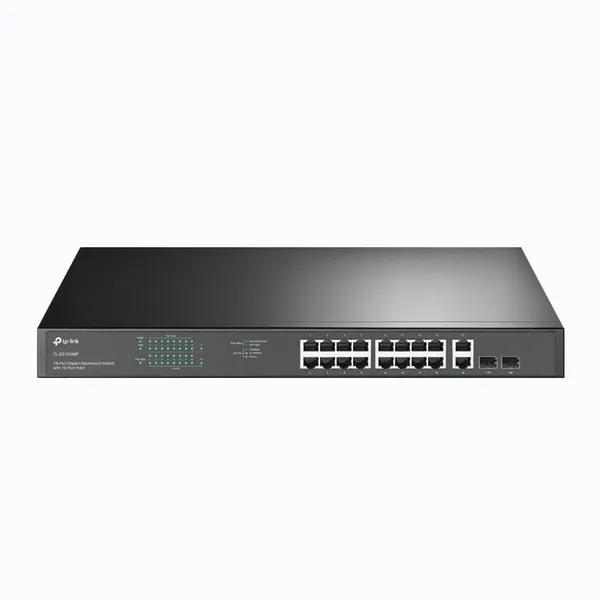 SWITCH DE MONTAJE EN BASTIDOR GIGABIT DE 18 PUERTOS CON 16 PUE