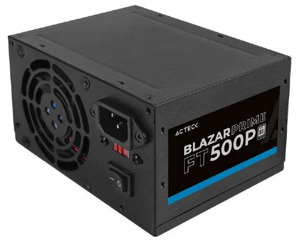 FUENTE DE PODER ACTECK ATX BLAZAR PRIME FT500P / 500W / 1X20+4